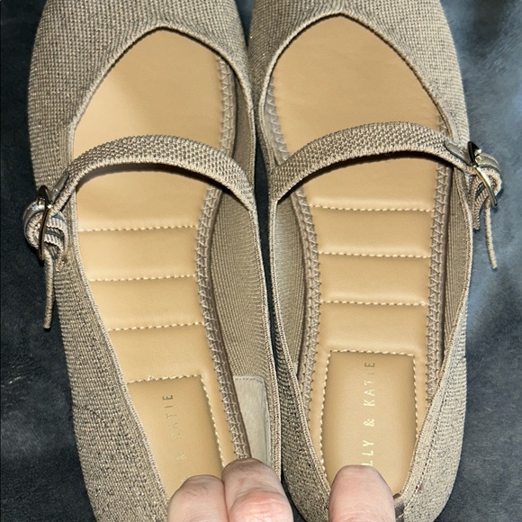 Kelly & Katie Taupe Mary Jane Flats - Picture 5 of 7